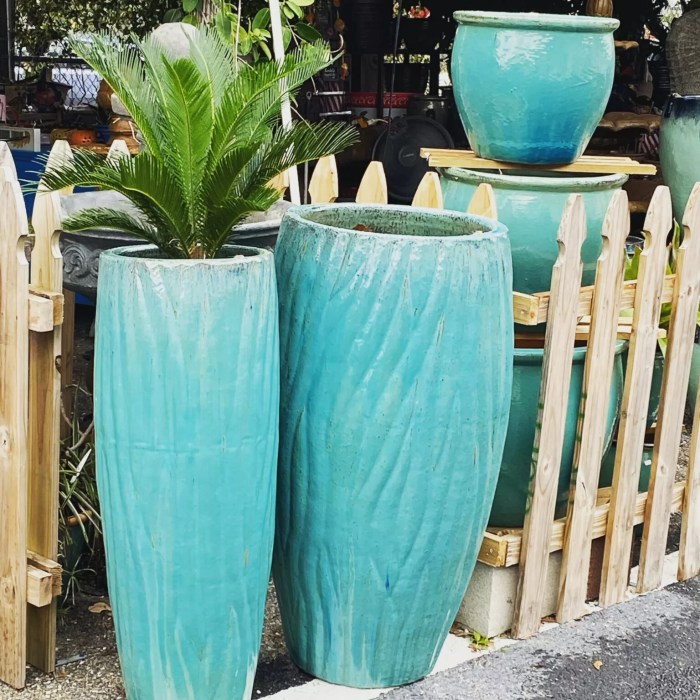 Large ceramic plant pots