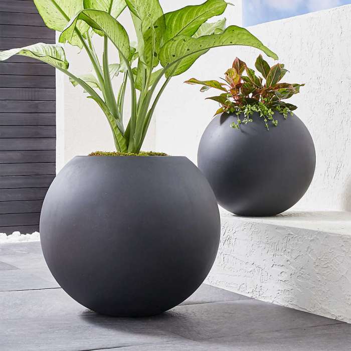 Crate and barrel plant pots